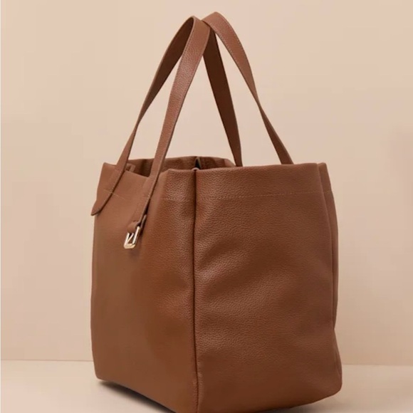 Lulus Toni Brown Vegan Leather Tote Bag - Picture 4 of 16